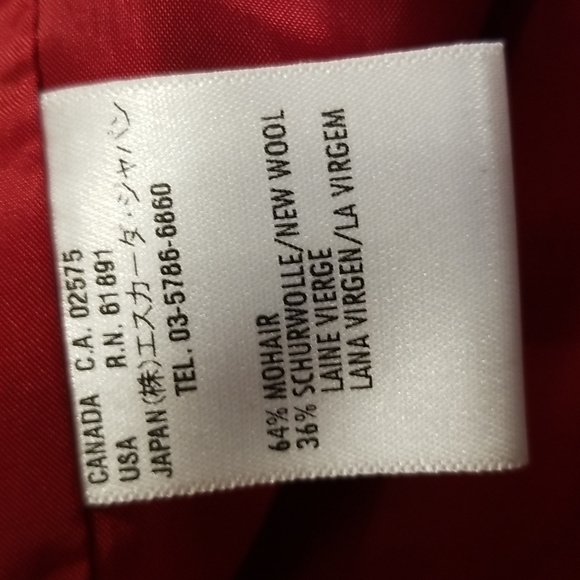 new rare ESCADA size 10 Mohair + Wool vintage womens Blazer jacket 40 Red Medium - Picture 6 of 8